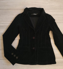 Women's Jane Norman Blazer Corduroy Black Color Size Uk 8 New