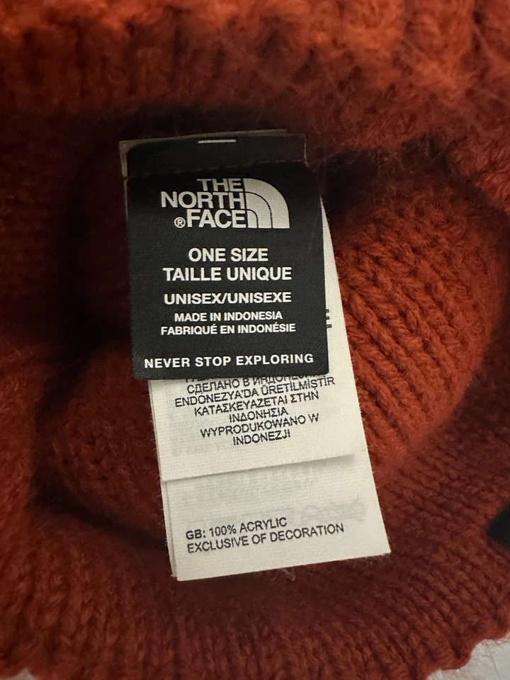 THE NORTH FACE Burnt Orange knit Beanie Adult One Size - Image 2 of 3
