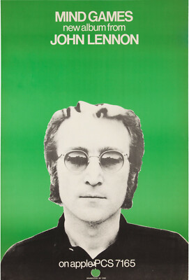 THE BEATLES - JOHN LENNON 'Mind Games' Album Fenster Poster - Nachdruck