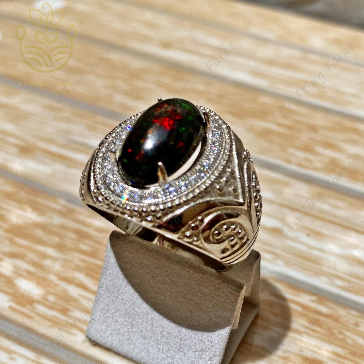 Mens opal hotsell rings ebay