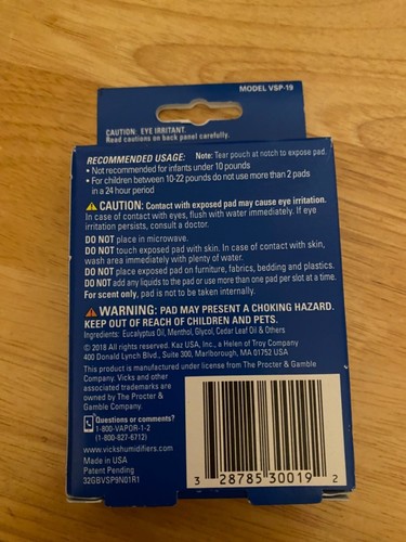 Set di 6 Vicks VapoPads Sonno e Freddo Comfort, (6 scatole da 6) Totale 36 pastiglie - Foto 3 di 3
