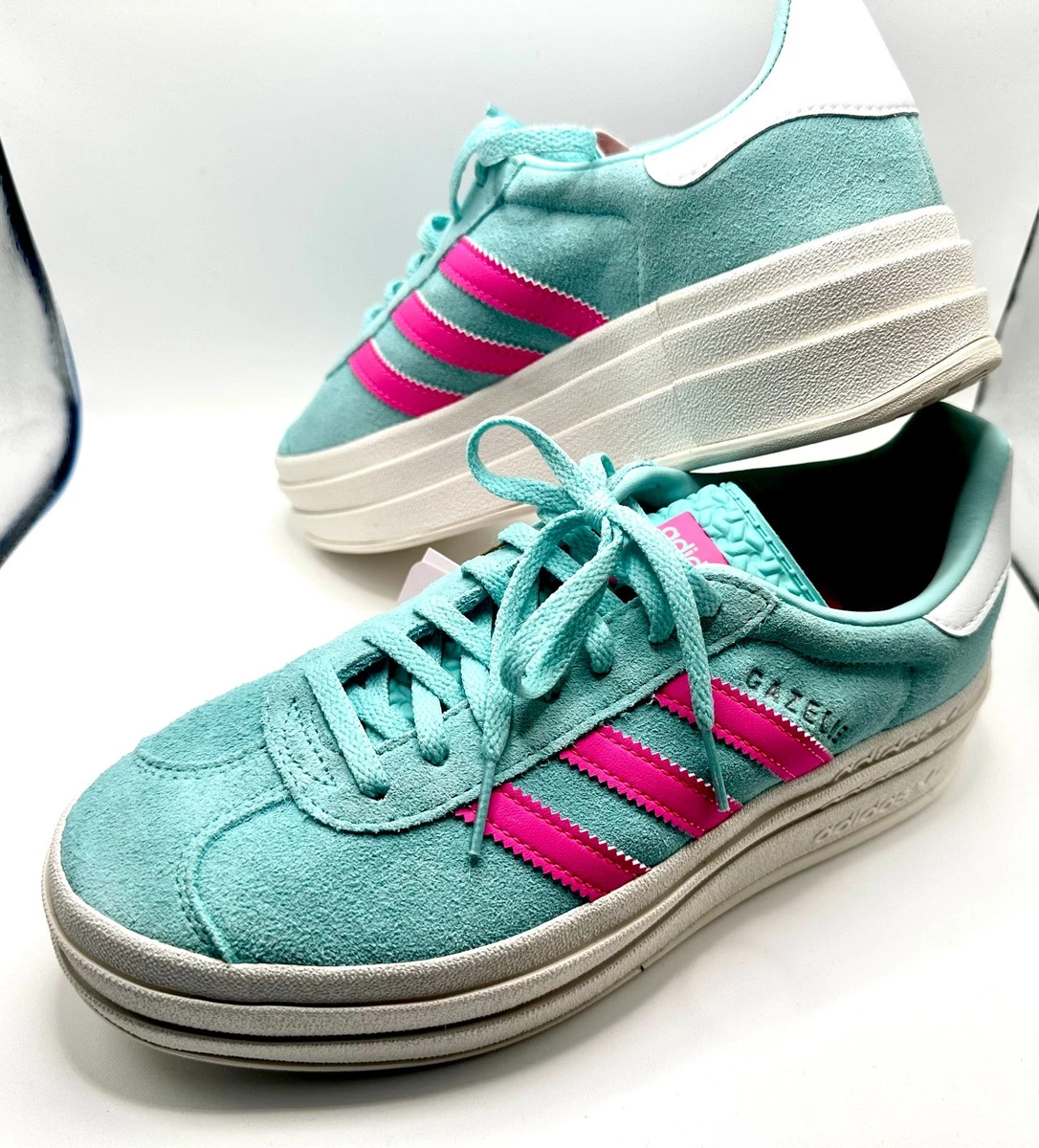 adidas Gazelle Bold Lucid Blue Pink W for sale | eBay
