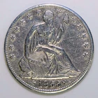 1855-O Seated Liberty Silver Half Dollar w/ Arrows VF+ details  k351