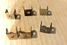 Gilbert Erector Set: Part M: Nickel Plated Small Double Angle: Lot of 6