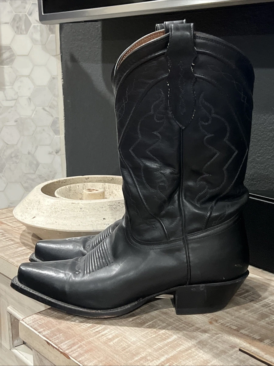 Bottes de cowboy mi-mollet à talons bas pour femmes, mi-hautes