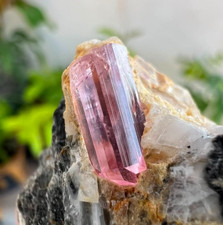 65gm Natural Rare Pink Topaz Cystal On Matrix Specimen Katlang Pakistan. 65gm Natural Rare Pink Topaz Cystal On Matrix Specimen Katlang Pakistan.