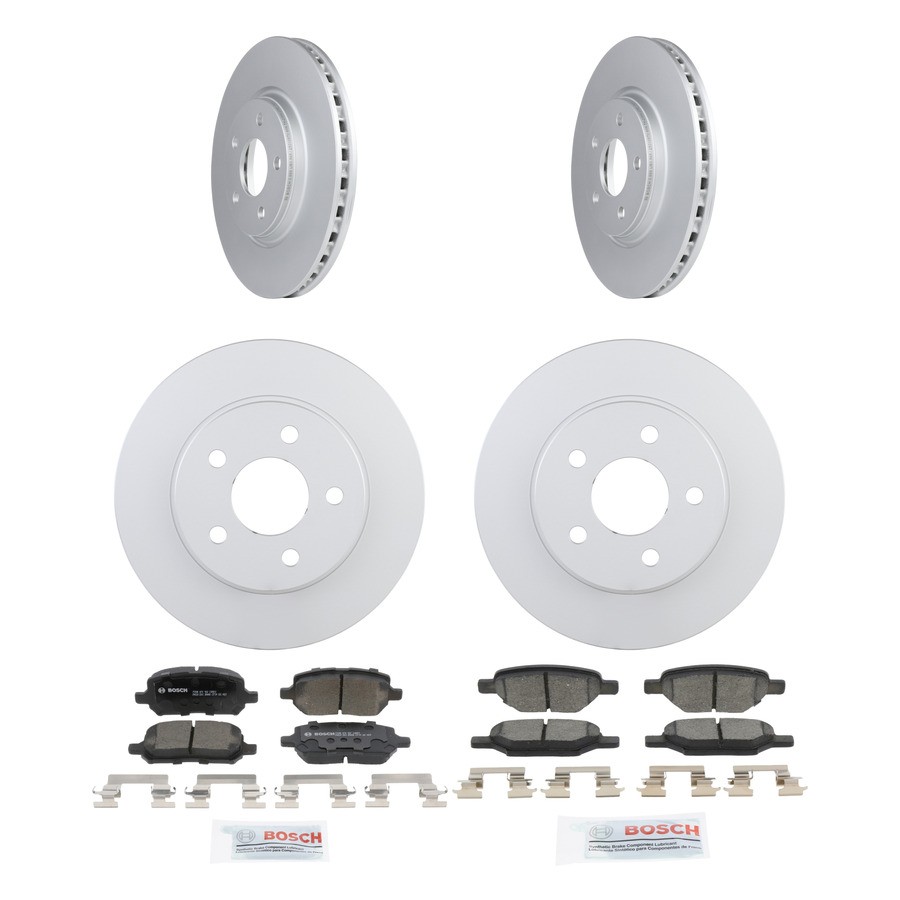 Front Rear Bosch Disc Brake Rotor Kit For 04-10 Chevrolet Cobalt Pontiac G5
