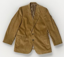 Lands' End Tan Corduroy Sport Coat Blazer Classic Fit 2-Button 44 Short