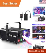 600W Fog Machine with RGB Disco Light  Remote Control - Perfect for Events