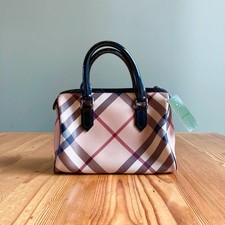 Burberry Nova Check Tan Black Speedy Boston S...