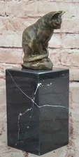 Bronze Sculpture by Milo Cat Gato Feline Pet Animal Art Deco Statue Figurine