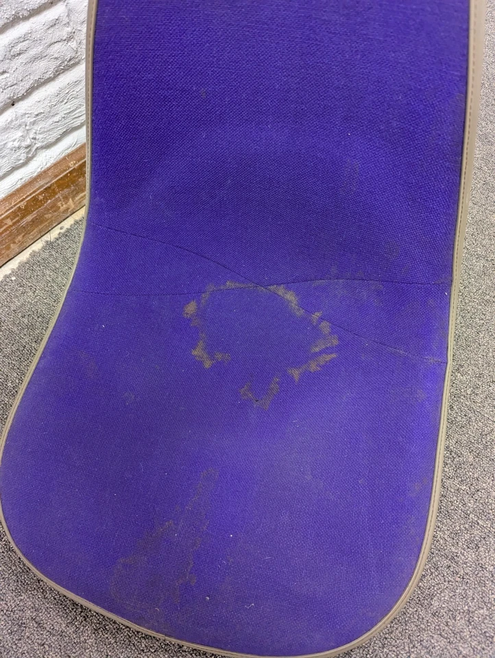Vtg Herman Miller Eames Purple Girard Fabric Side Shell Fiberglass Chair Asis - Image 3 of 4