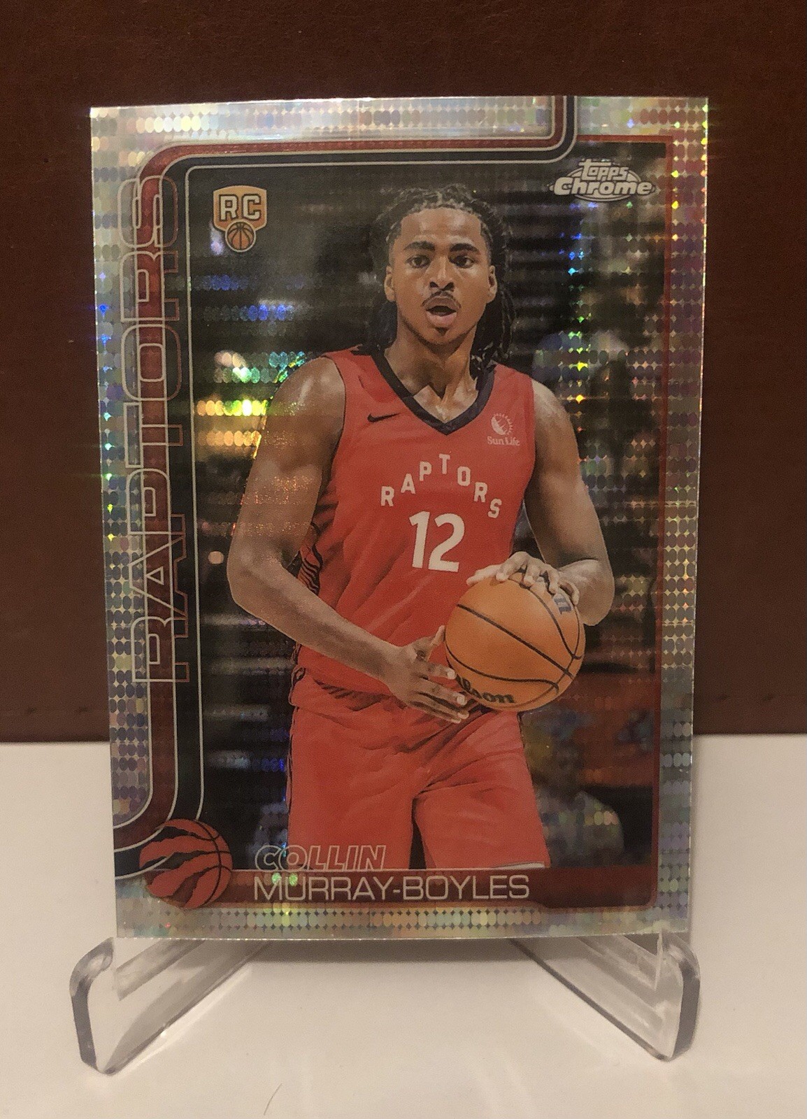 Collin Murray-Boyles 2025-26 Topps Chrome Pulsar Refractor #259 RC Raptors