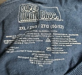 Super Mario Bros T Shirt 2XL Navy Blue NES Nintendo Nice!