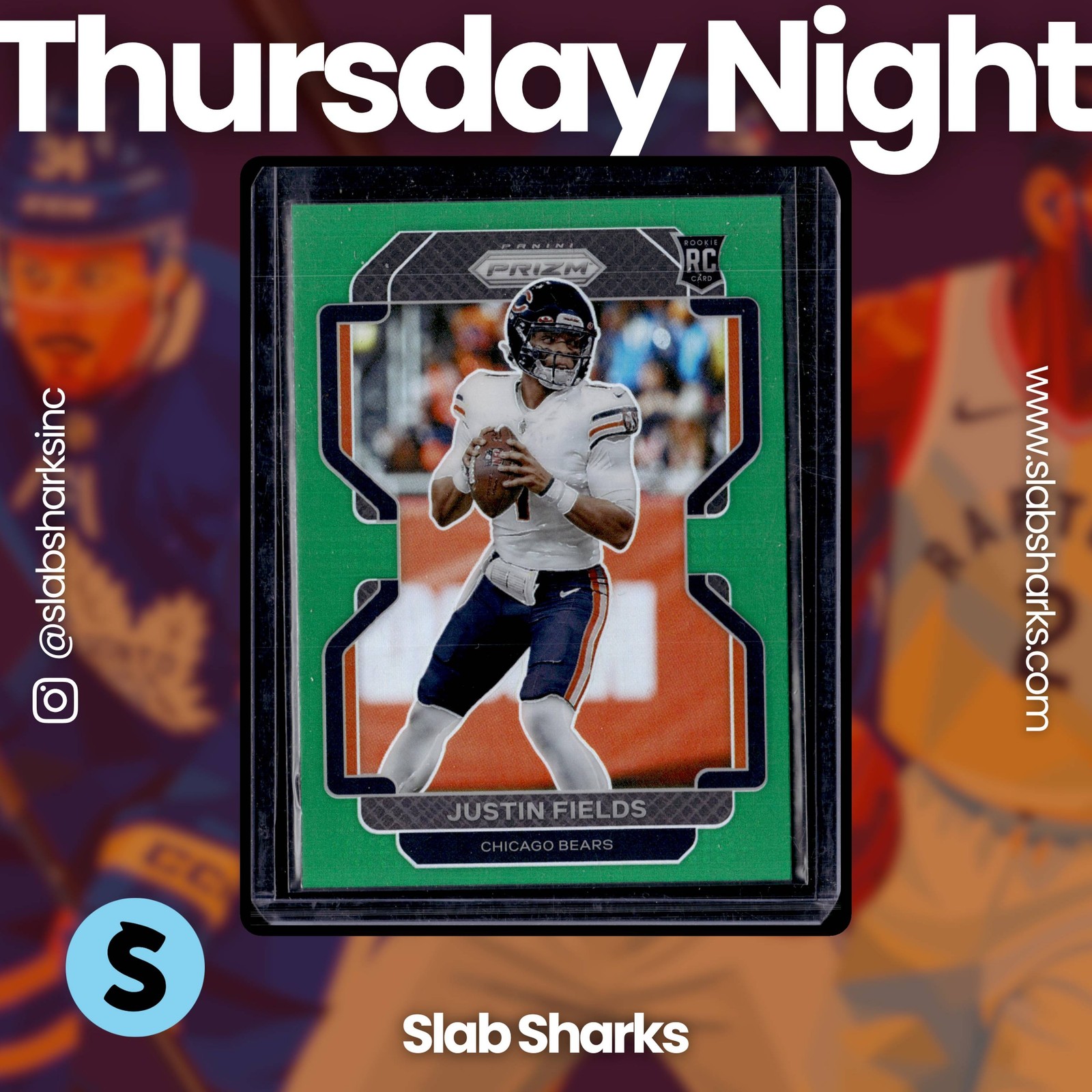 2021 PANINI PRIZM #334 JUSTIN FIELDS GREEN RC ROOKIE