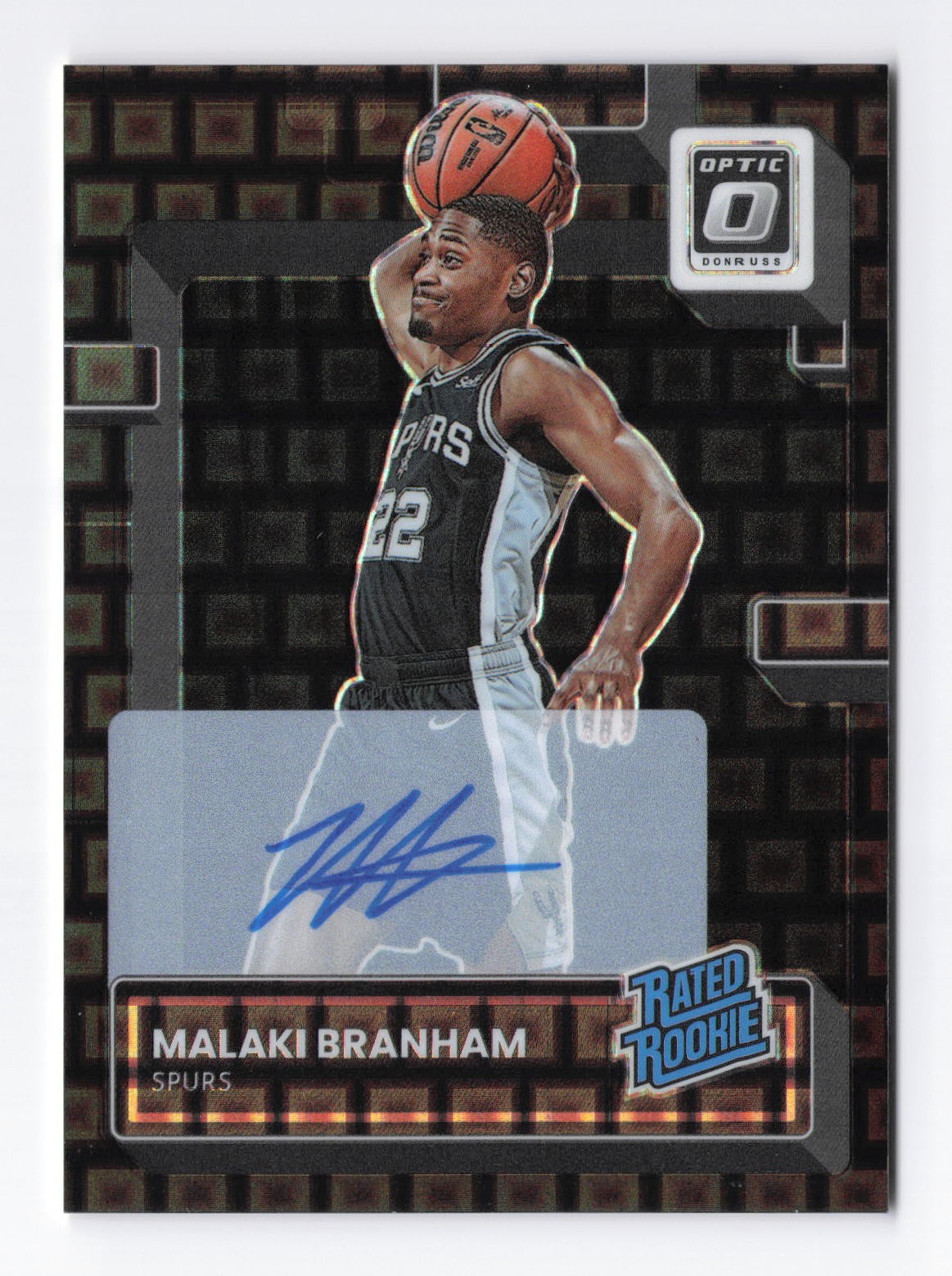 2022-23 Donruss Optic Rated Rookie Pandora Black Malaki Branham #222 Auto 01/25