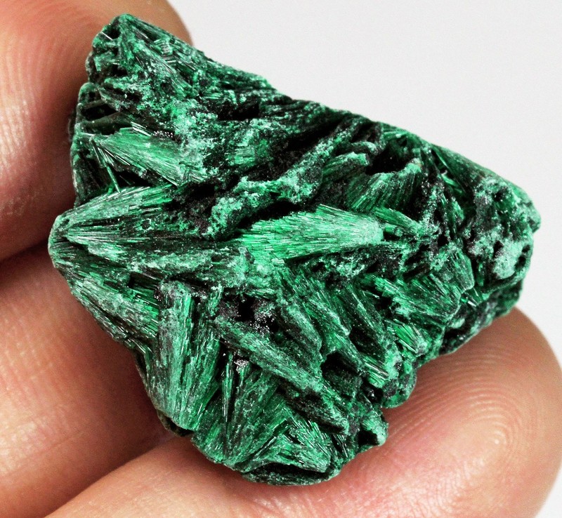 41.5Ct Natural Green Malachite Fluffy Crystal Cluster Collectible Specimen YMR88