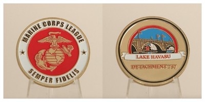 Marine Corps League Lake Havasu 757 Semper Fidelis Challenge Coin  4#K