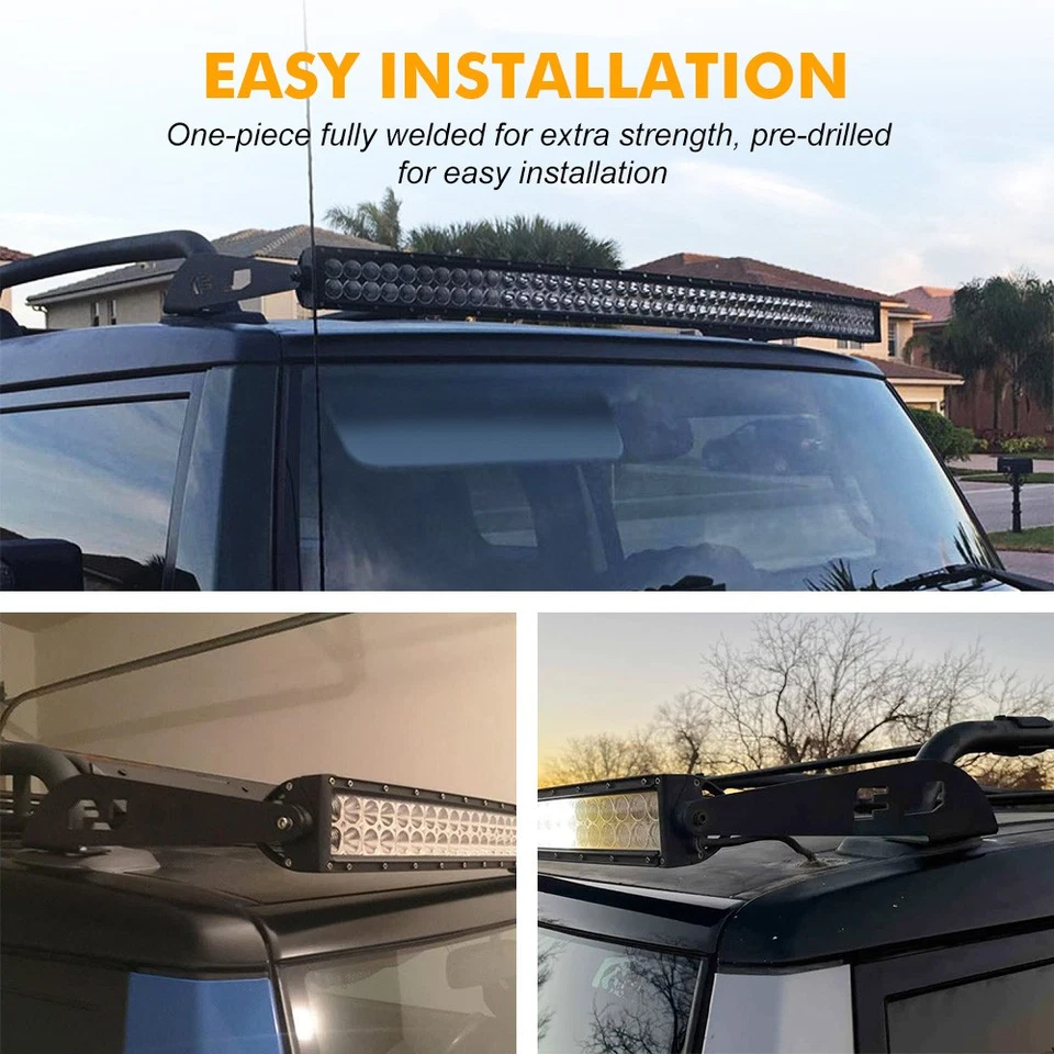 Kit de montaje de barra de luz LED curvada superior para Ford Ranger 1993-2011 de 50 pulgadas Foto 4 de 4