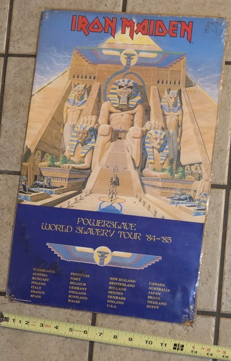 IRON MAIDEN POWERSLAVE World Slavery Tour 84-85 Vintage Authentic