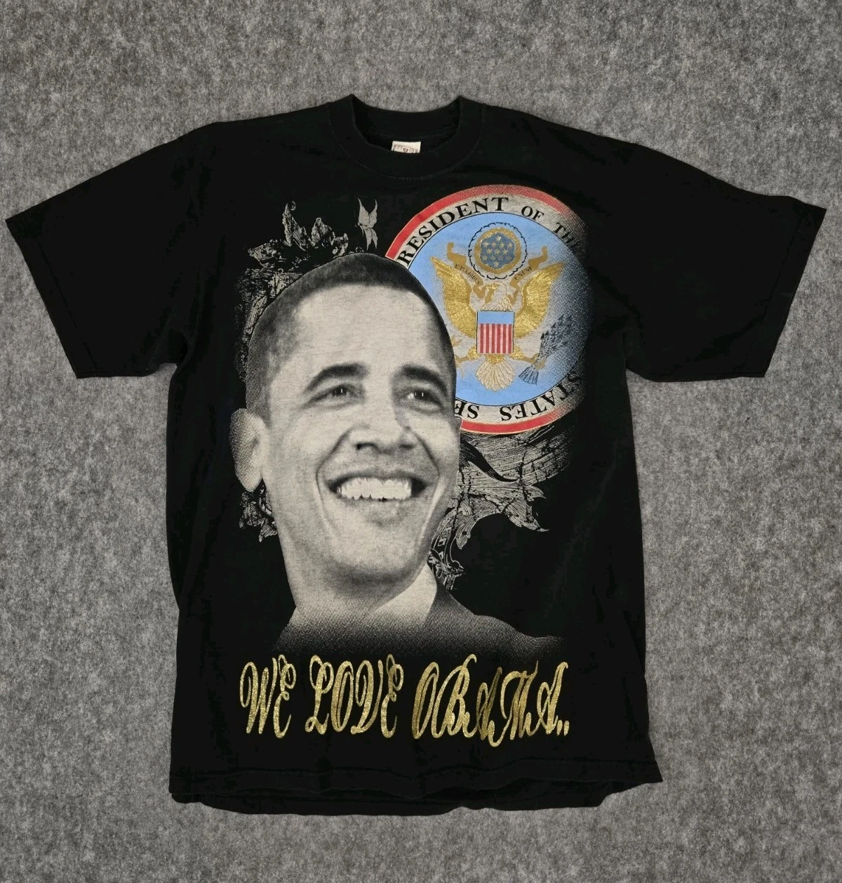 Phat Farm Obama President T Shirt US Seal ALL OVER Graphic Design 2XL Vintage