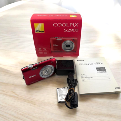 【美品】Nikon COOLPIX S2900 ニコン 元箱付き！！ #204 Mint w/Box] Nikon COOLPIX S2900 Red 20.1 MP Digital Camera from