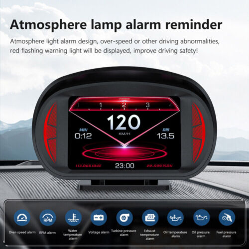 Universal Car HUD Gauge Digital Head UP Display GPS OBD LCD Speedometer Odometer - Picture 8 of 12