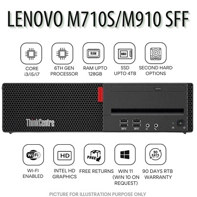 Lenovo ThinkCentre M910 SFF Intel Core i7 6700 64GB RAM 1TB SSD WLAN fähiger PC
