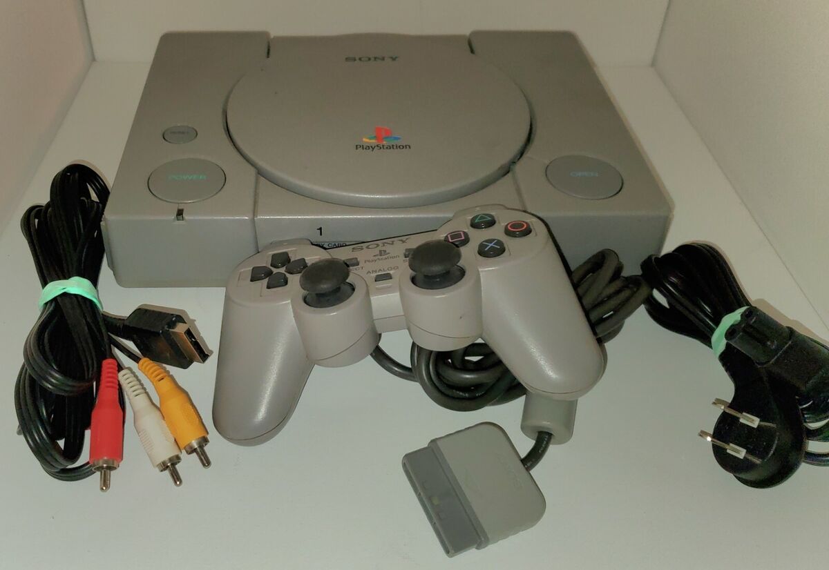 Sony Playstation 1 PS1 Console with Cables & Original Controller