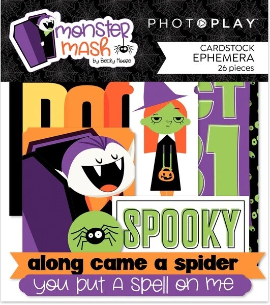 Crafts PP DieCuts Halloween Monster Mash Spell on Me Witch Vampire Eek! Oct 31