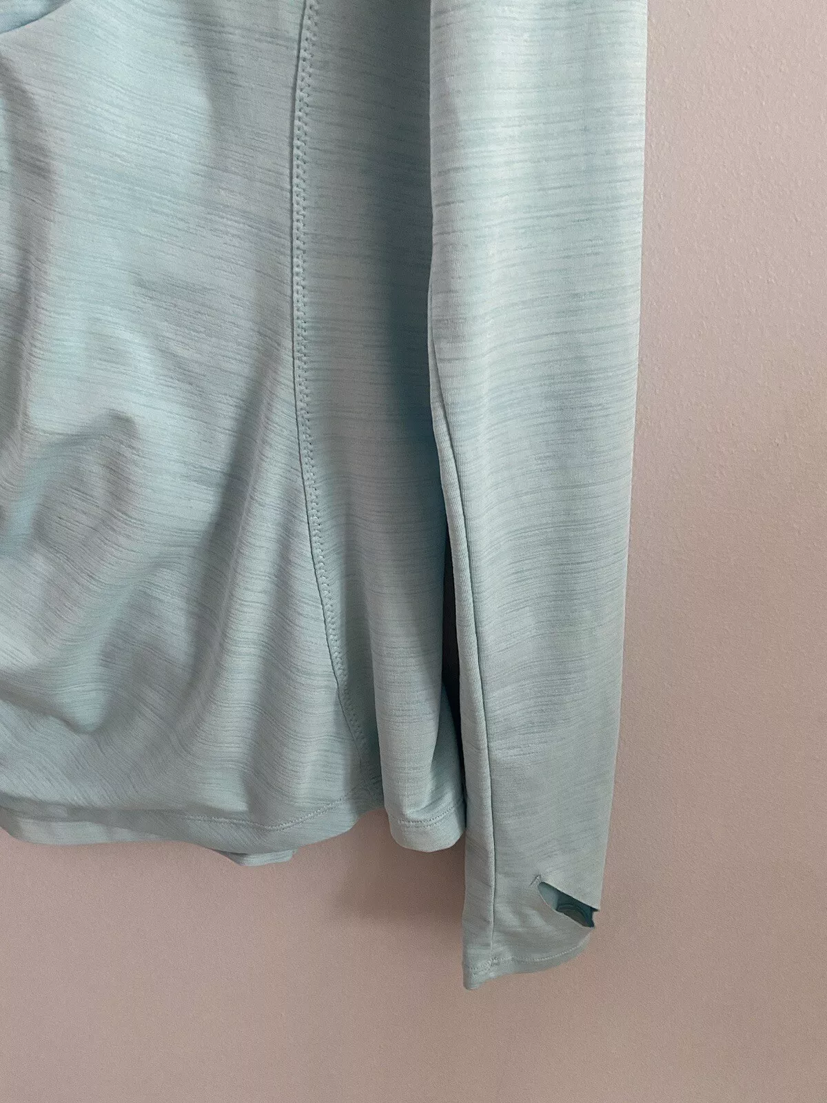 athleta half zip ruched workout long sleeve shirt