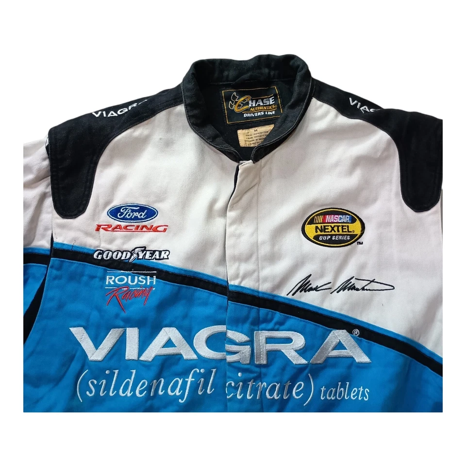 Vintage Mark Martin NASCAR Jacket - Ford Gatorade - Chase Authentics Size Medium - Image 2 of 4