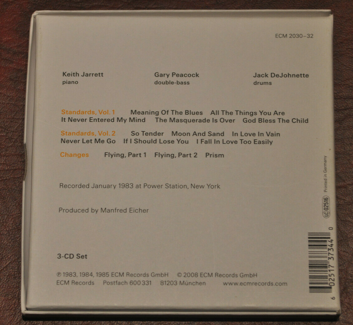 Keith Jarrett Trio - Setting Standards/Changes, New York Sessions