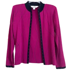 Ming Wang Open Front Cardigan Jacket Size Small Office Career Business Casual