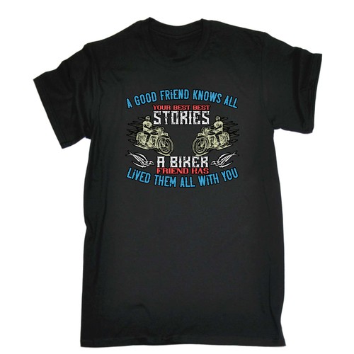 Motorbike A Good Friend Knows All Your Best Mens Funny Novelty T-Shirt Tshirts - 第 1/10 張圖片