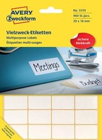 Avery Zweckform 3319 Haushaltsetiketten Selbstklebend (29 X 18 Mm, 960 Aufkleber