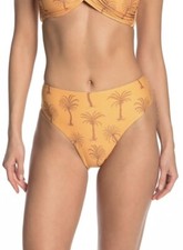 Onia Sabrina Swim Suit Bottom XL Orange MUSTARD Topaz Tropical Jungle Palm Tree