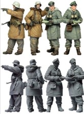 1/35 WWII German Winter Soldiers Resin Model Kit 2 Figures Diorama Accessories