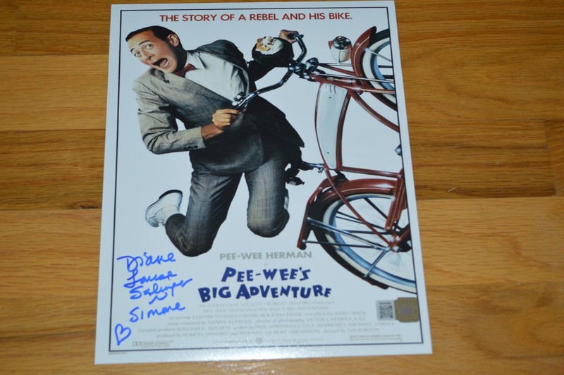Diane L Salinger Signed "Pee Wee's Big Adventure" 8x10 Photo ~ OC Celeb Hologram