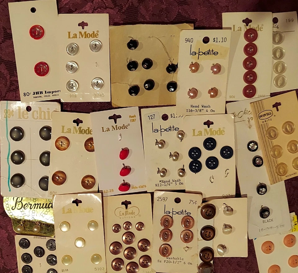 30 TINY BUTTONS~MATCHED SETS~CARD & LOOSE U-PICK I-PICK COLOR STYLE SEE DETAILS - Image 2 of 4