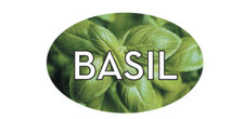 1.25" X 2" Basil Labels 500 per Roll Great Food Stickers
