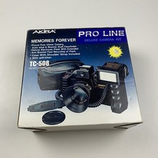 Vintage Akira Pro Line Deluxe Camera Kit TC-508 35mm Camera New W/Damaged Box