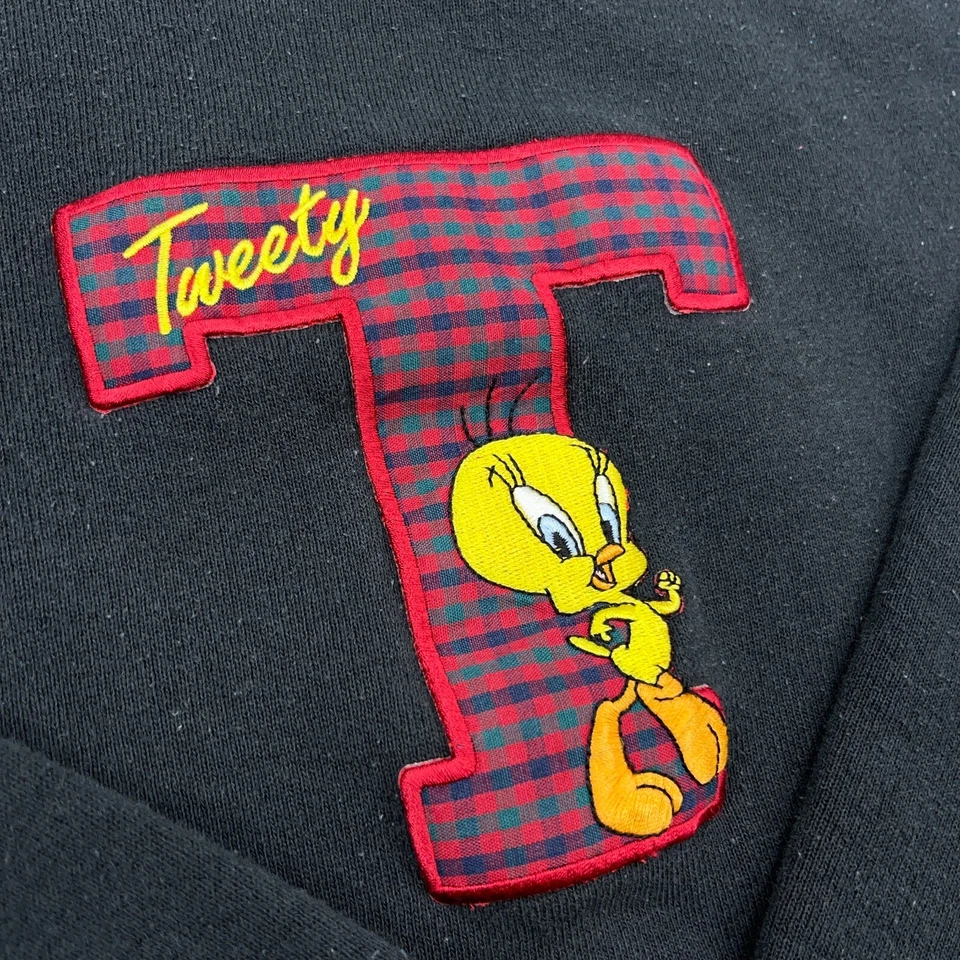 Sudadera De Colección Looney Tunes Mujer XL Cuello Redondo Suéter Piolín Pájaro EE. UU. 90s* Foto 3 de 4