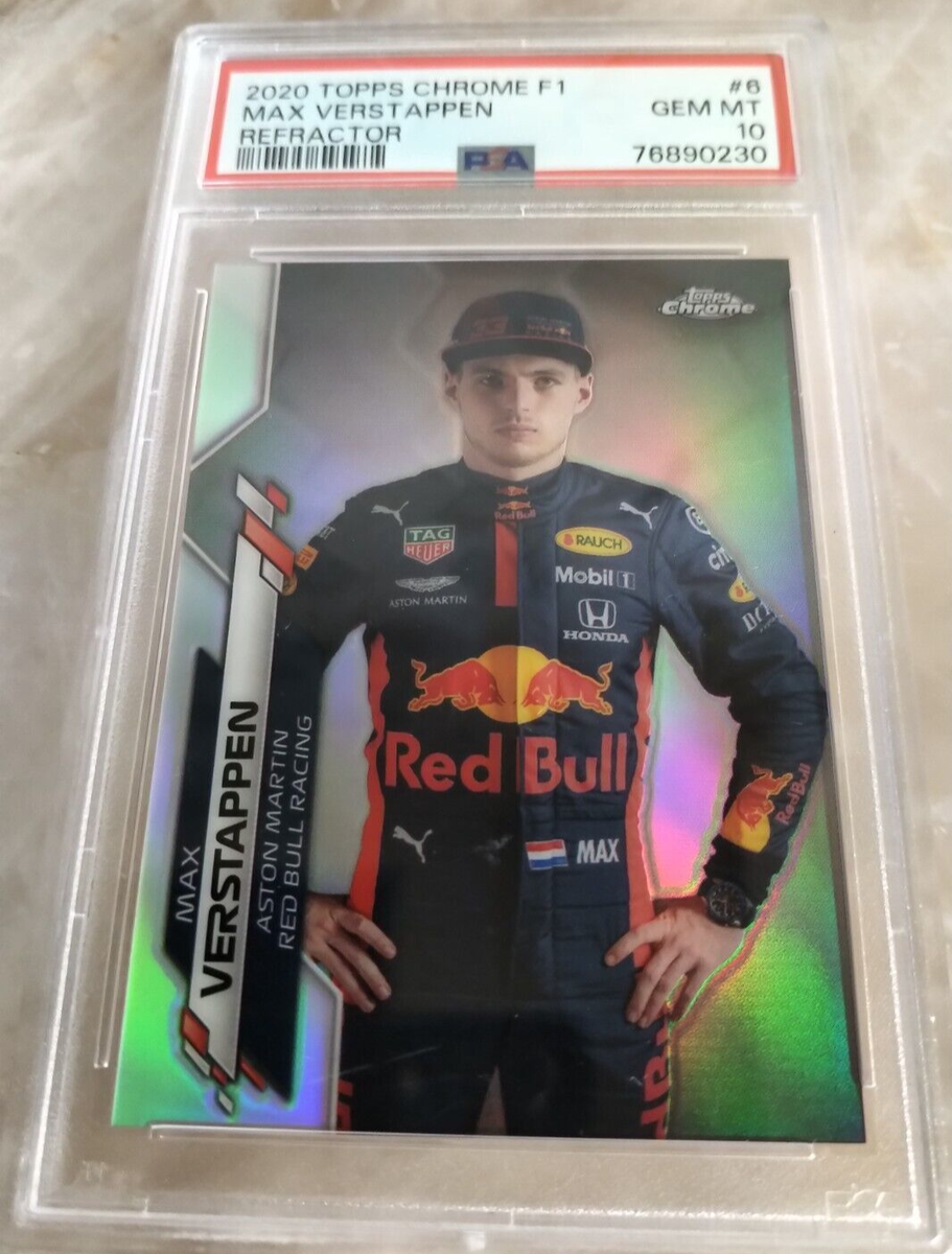 2020 Topps Chrome Formula 1 MAX VERSTAPPEN #6 Silver Refractor PSA 