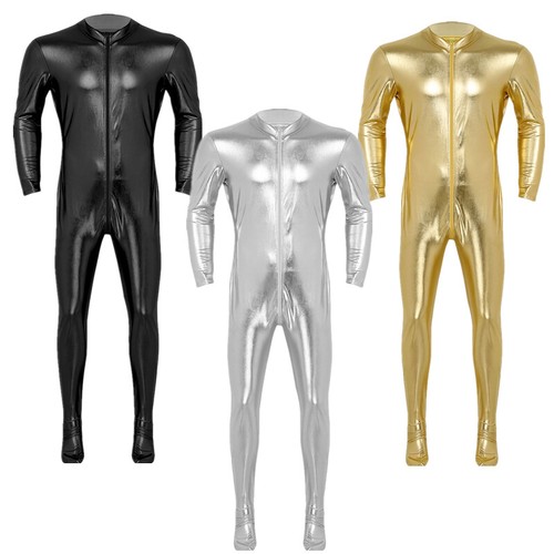 Riismen Justaucorps Herren - Glänzender Body Strumpf Für Fitness & Gymnastik