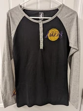 NBA 4 Her by UNK La Lakers Long Sleeve Women Size XL Henley