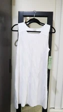 Club Monaco Jalin Dress Robe White/Blanc knit Sample sale dress rare NWT size M