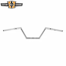 Chrome 1.25" Low Rise Z Bar 10" Rise Handlebar Fit For Harley Road King