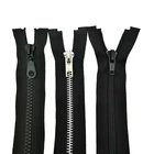 Black Zips Open ended  in  No 5 Nylon  Chunky Plastic and Metal Multi uses Zips