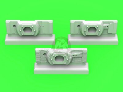 Master 1/72 8.8cm KwK 36 L/56 Gun Mantlets for Tiger I Tank (3 types) GM-72-023